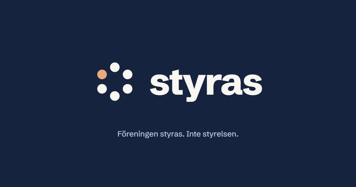 Skärmdump av Styras – allt föreningsformalia på ett ställe