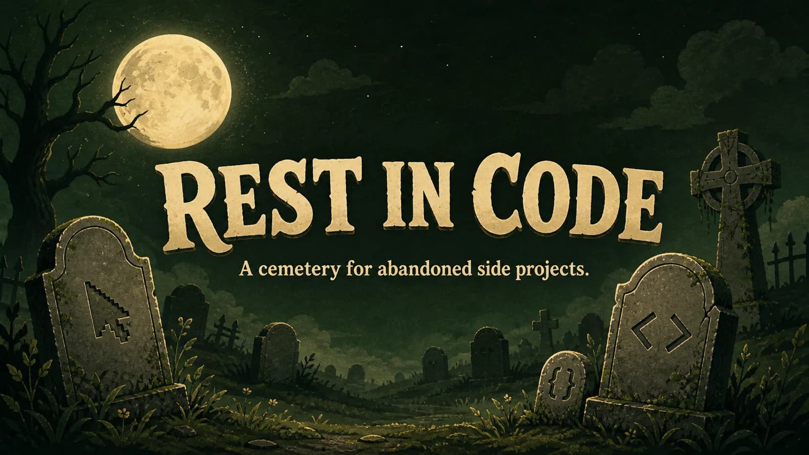Skärmdump av Project Graveyard — Rest in Code