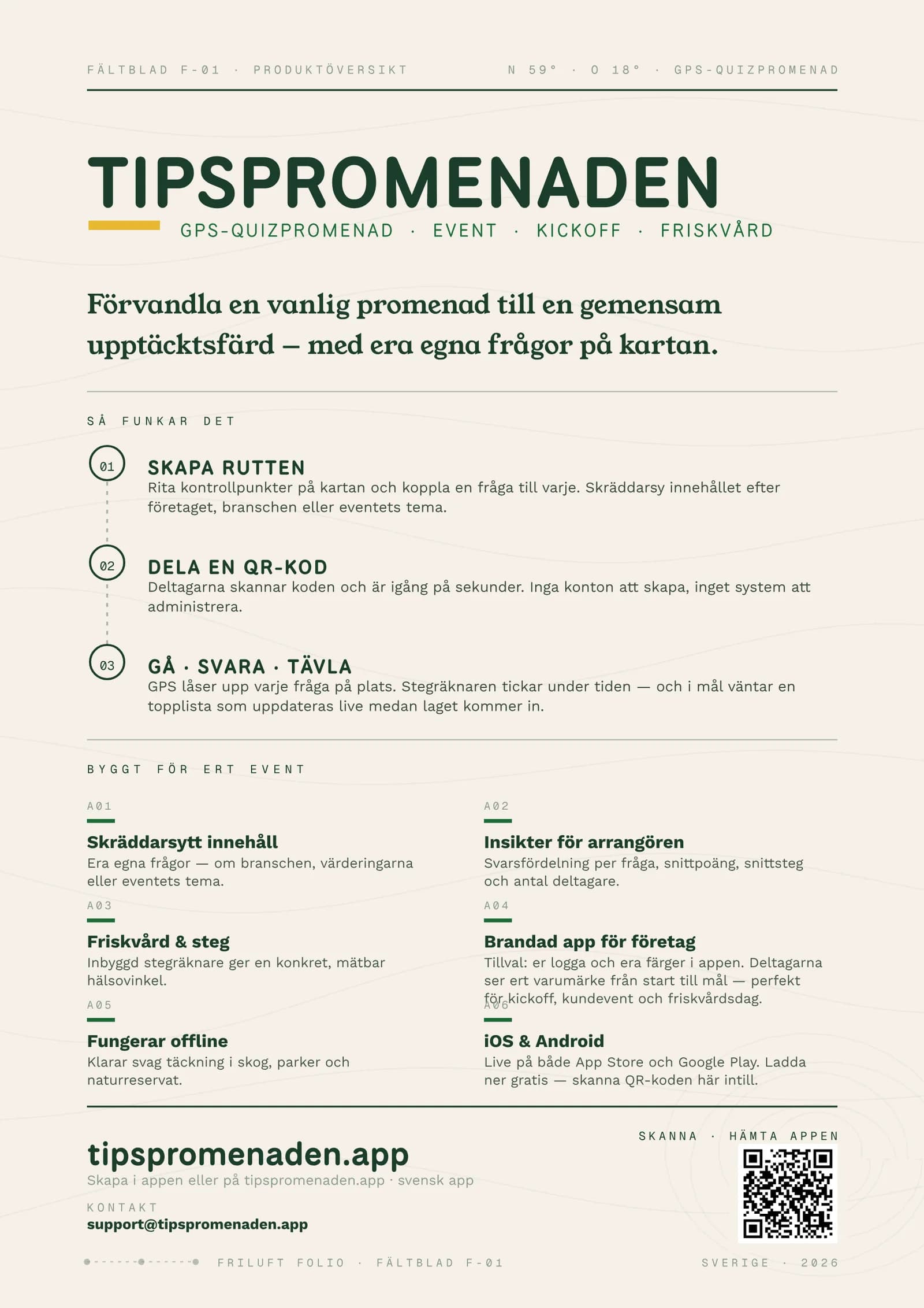 Skärmdump av Tipspromenaden