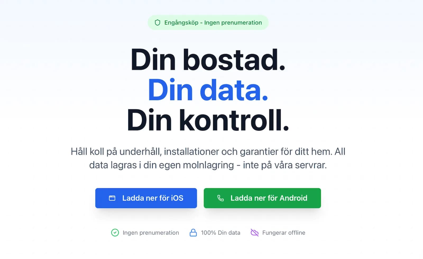 Skärmdump av Bostadskollen - App för Hemunderhåll och Installationer